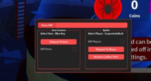 Spider: Esp Player, Esp items, Teleport to items Script