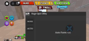 RAGE QUIT OBBY: Auto Obby, Auto Farm Script