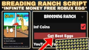 Breeding ranch: Inf Money, Inf Best Egg Script