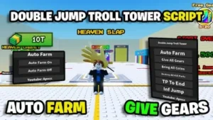 Double Jump Troll Tower: Auto Farm, Give All Gears, Bring All Coins Script