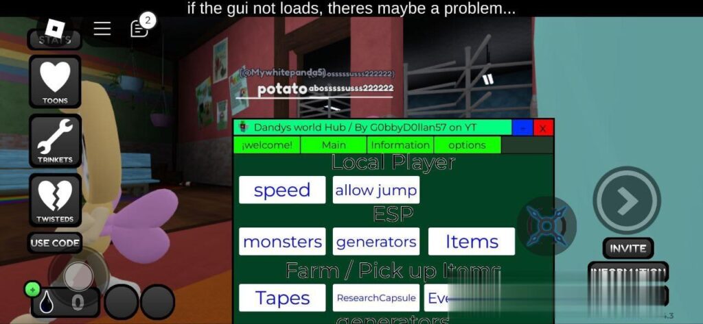 Dandys World: Speed, Allow Jump