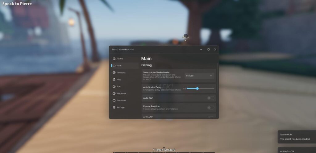 Fisch: Auto Farm, Auto Fish, Teleports