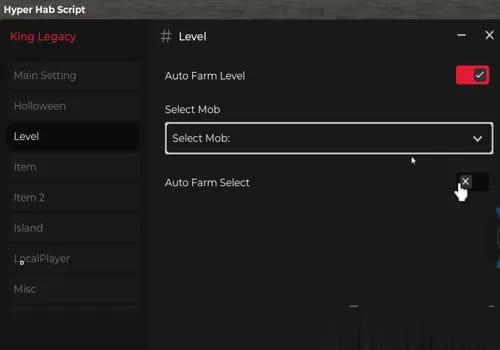 King Legacy: Fast Autofarm Level, Items Farm, Walkspeed Modifier