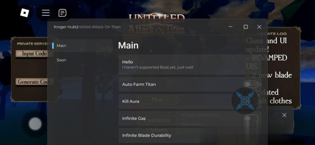Untitled Attack on Titan: Inf Gas, Redeem all codes, Kill Aura