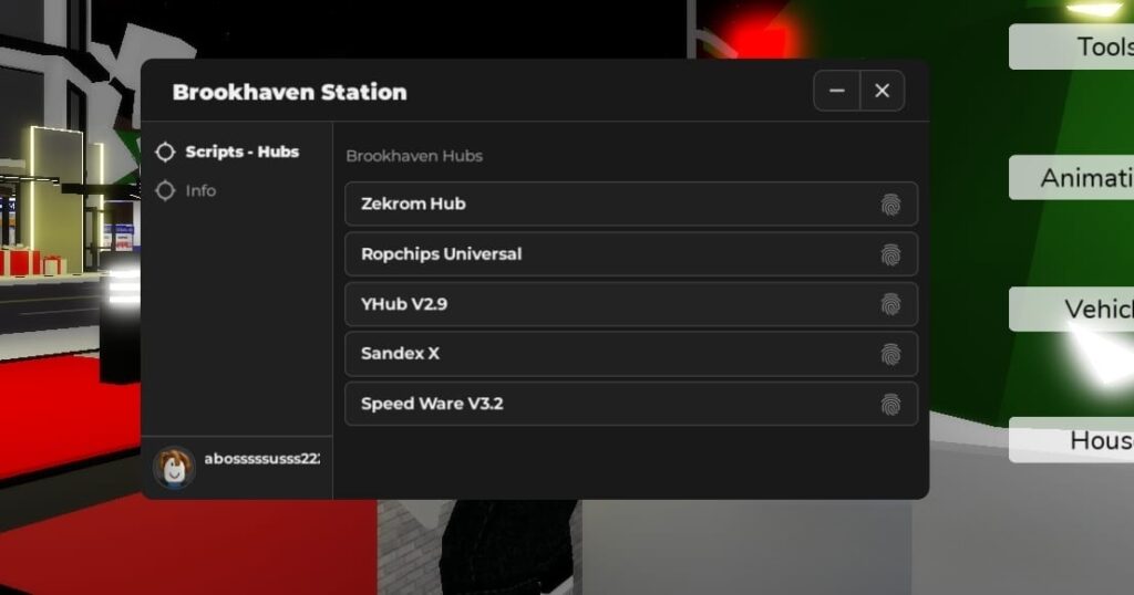 Brookhaven: Different hubs Script