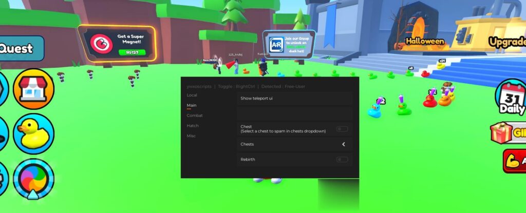 Duck Army: Auto Farm, Auto Rebirth, Auto Farm All Mobs Script