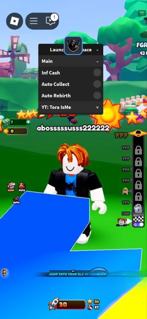 Launch Into Space: Inf Cash, Auto Collect, Auto rebirth Script