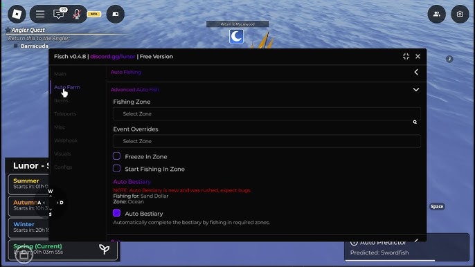 LUNOR – Fisch Script 2025 Update Admin Rod, Developer Rod, Instant Enchant (Enchant Without Relic)