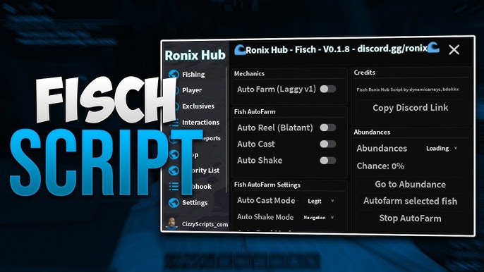 RONIX – Fisch Script 2025 Update Auto Farm,