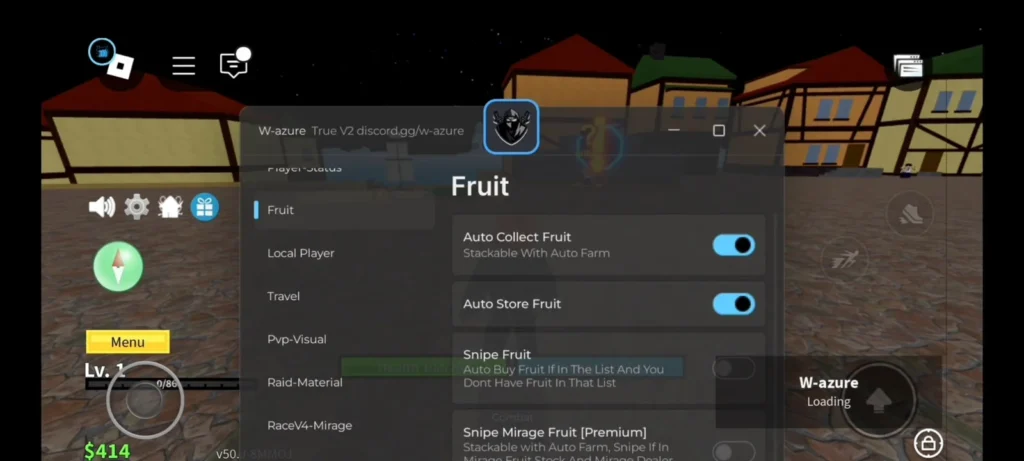 WZURE – Blox Fruits Script Mobile Update Yeti Auto Farm (Anti Banned)