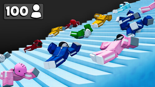 100 Player Slippery Stairs: Troll Features, Infinite Coins