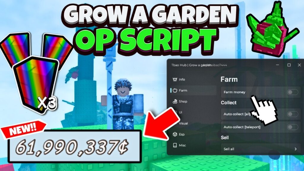 Grow a Garden: Auto Farm, Auto Plant Fruit, Auto Collect Script