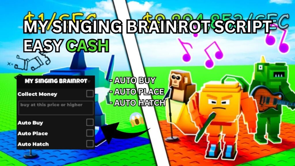 My Singing Brainrot: Auto Hatch, Auto Buy Script