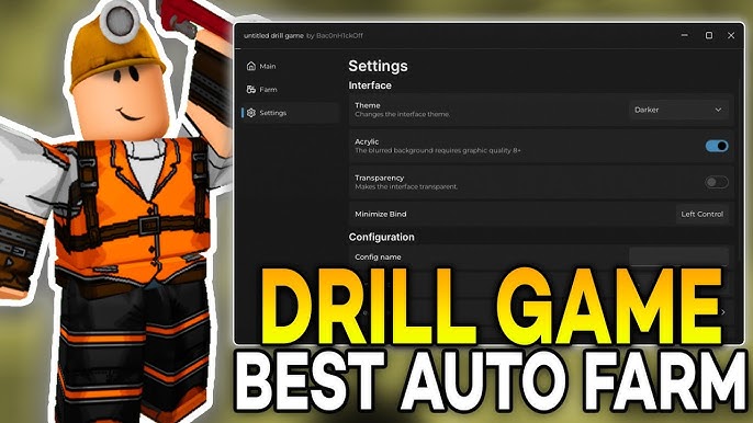 untitled drill game: Auto Farm, Auto Sell, Auto Rebirth Script