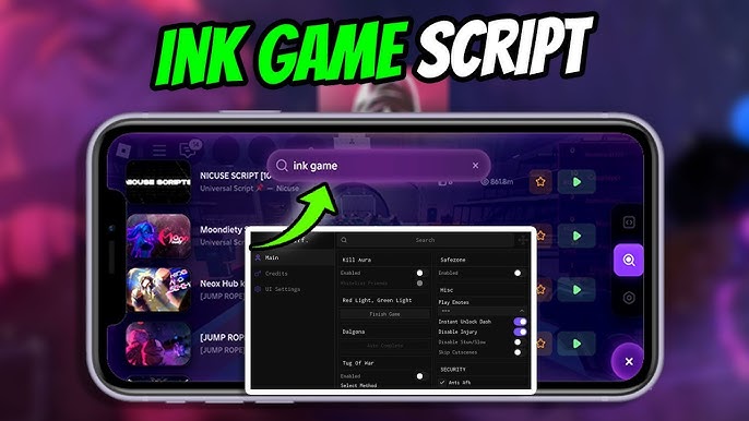 Ink Game: Win Farm, Teleports, Player Features Script
