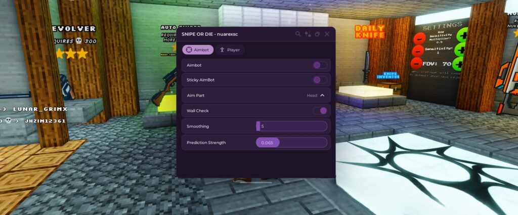 SNIPE OR DIE [FPS]: Aimbot, Noclip, Esp